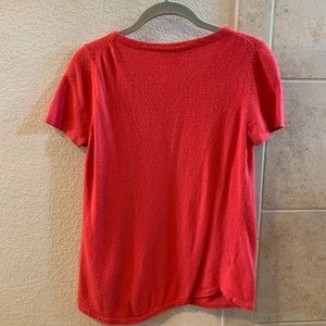 Coral shirt sleeved sweater